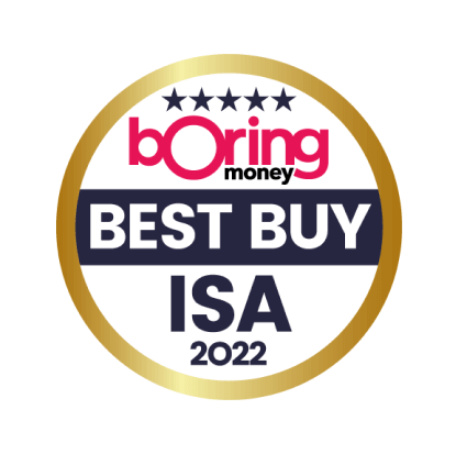 Winner of the Best Buy ISA award at the 2022 Boring Money Awards