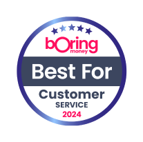 Winner of the Best for Customer Service award at the 2022 Boring Money Awards