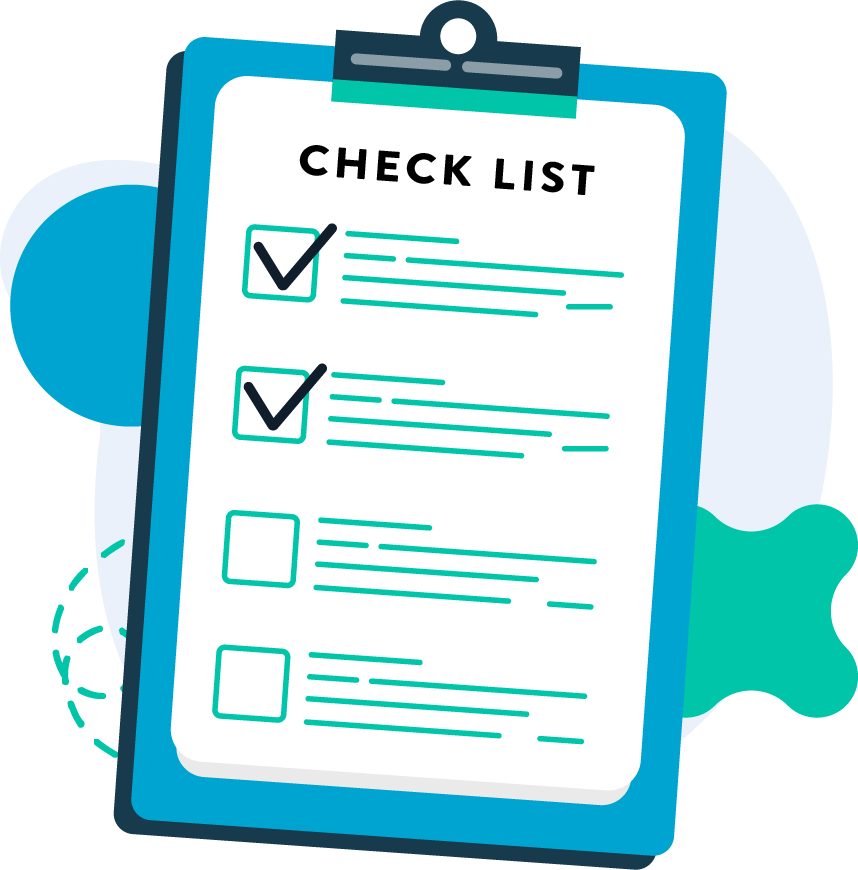 A checklist creative showing tick boxes.