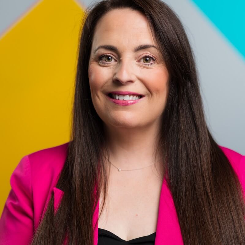 Sarah wears a pair of yellow heels