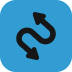 An icon of a double ended curvy arrow