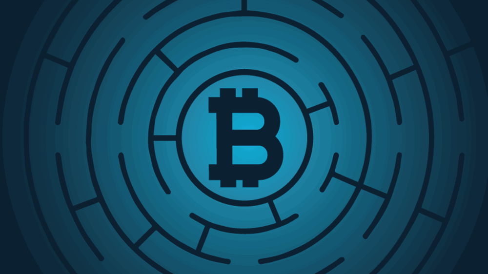Bitcoin maze graphic