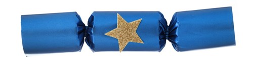 Blue Christmas cracker with gold star