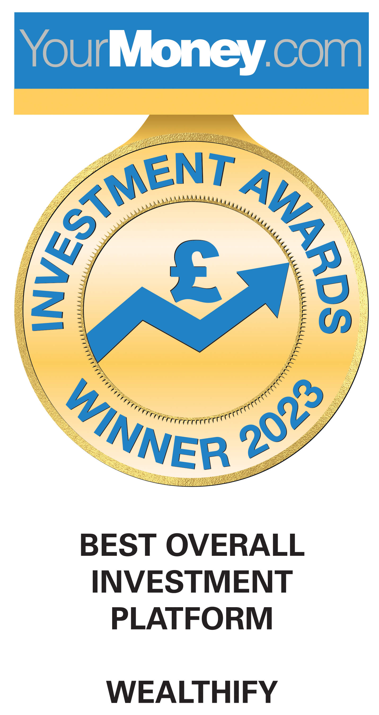 Investment Awards Winner 2023 - Best Overall Investment Platform 2023 - Wealthify 