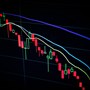 Investment graph on a black background
