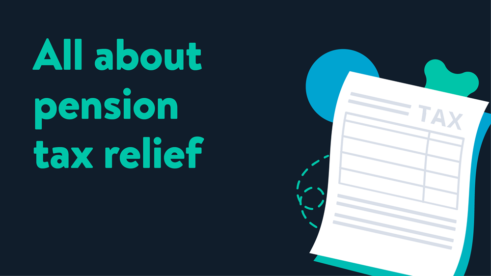 A navy background with teal text reading