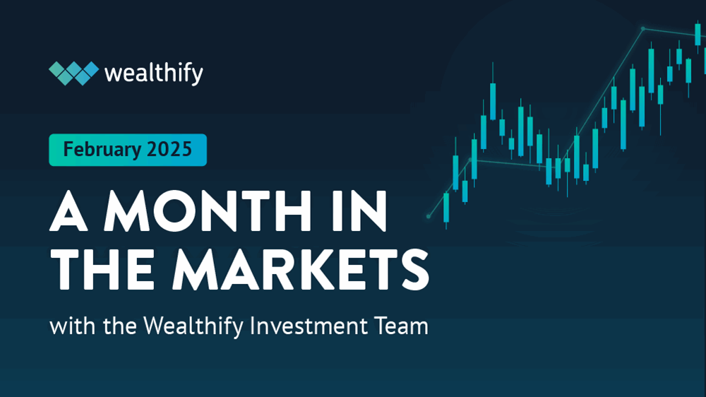Image that says 'a Month in the Markets: February 2025'