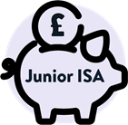 A piggy bank that says Junior ISA on it