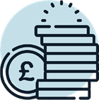 an illustration of coins stacked in a pile