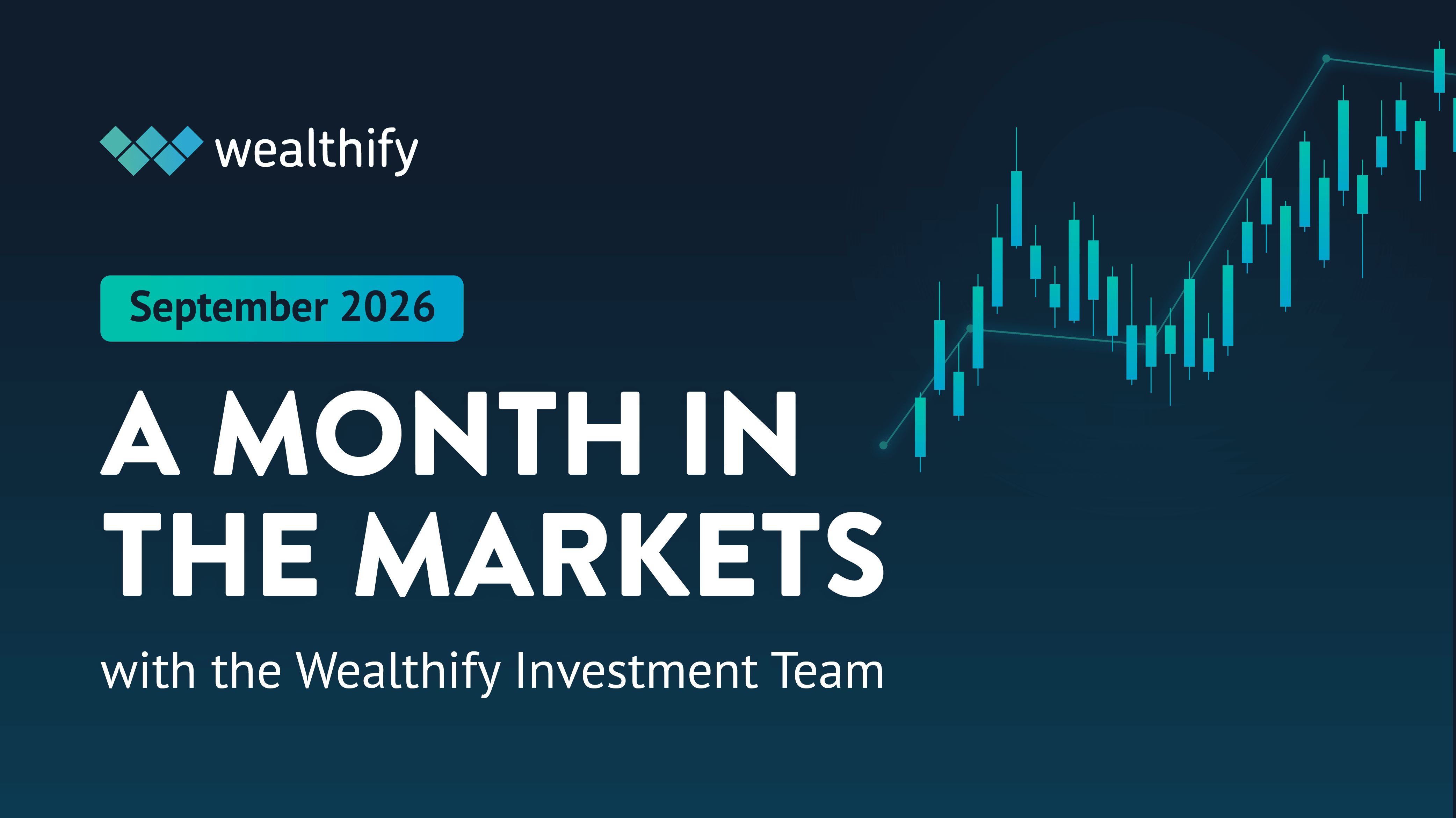 A title card that says 'a Month in the Markets: September 2026'